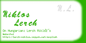 miklos lerch business card